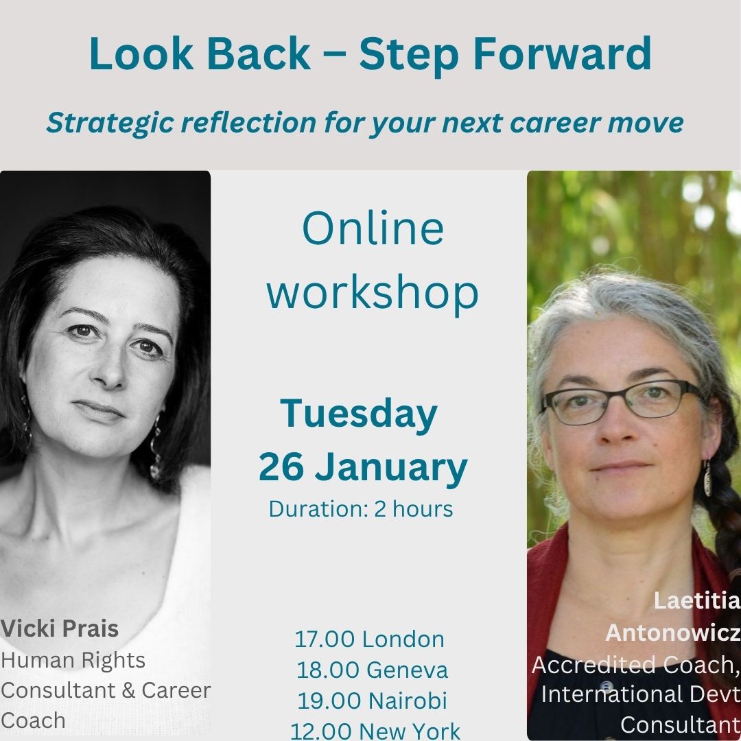 Look Back Step Forward Career Workshop Laetitia Antonowicz Vicki Prais