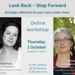 Look Back Step Forward Career Workshop Laetitia Antonowicz Vicki Prais